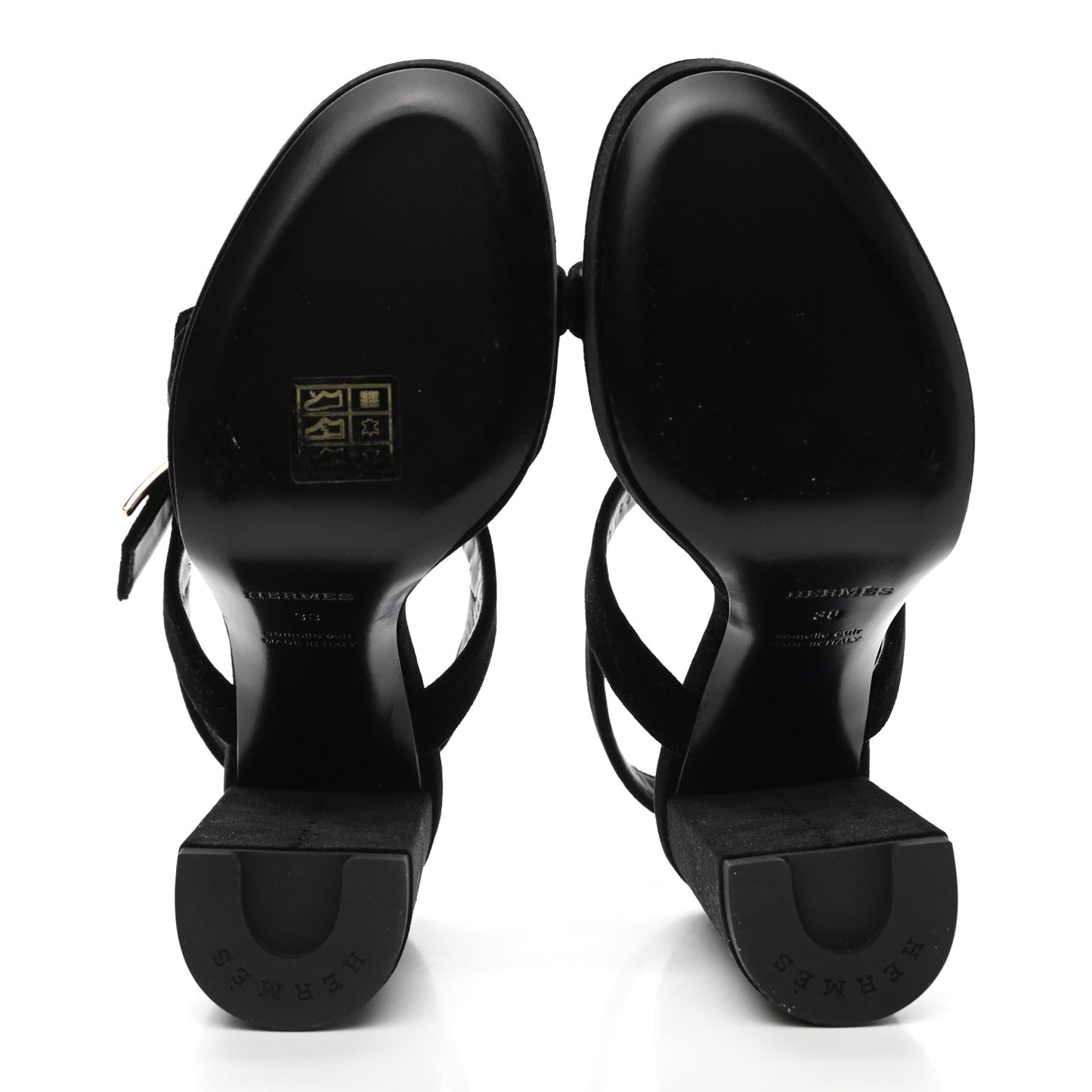 Velours Bossa Sandals 38 Black