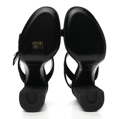 Hermes Velours Bossa Sandals 38 Black 6 of 11