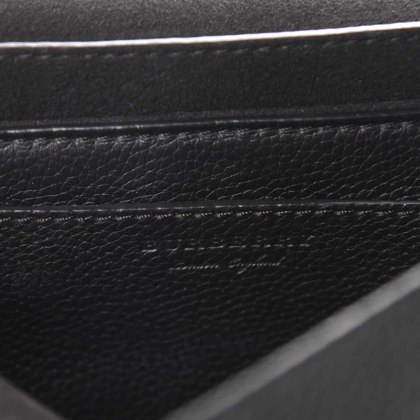 Grainy Calfskin Embossed Small Messenger Black