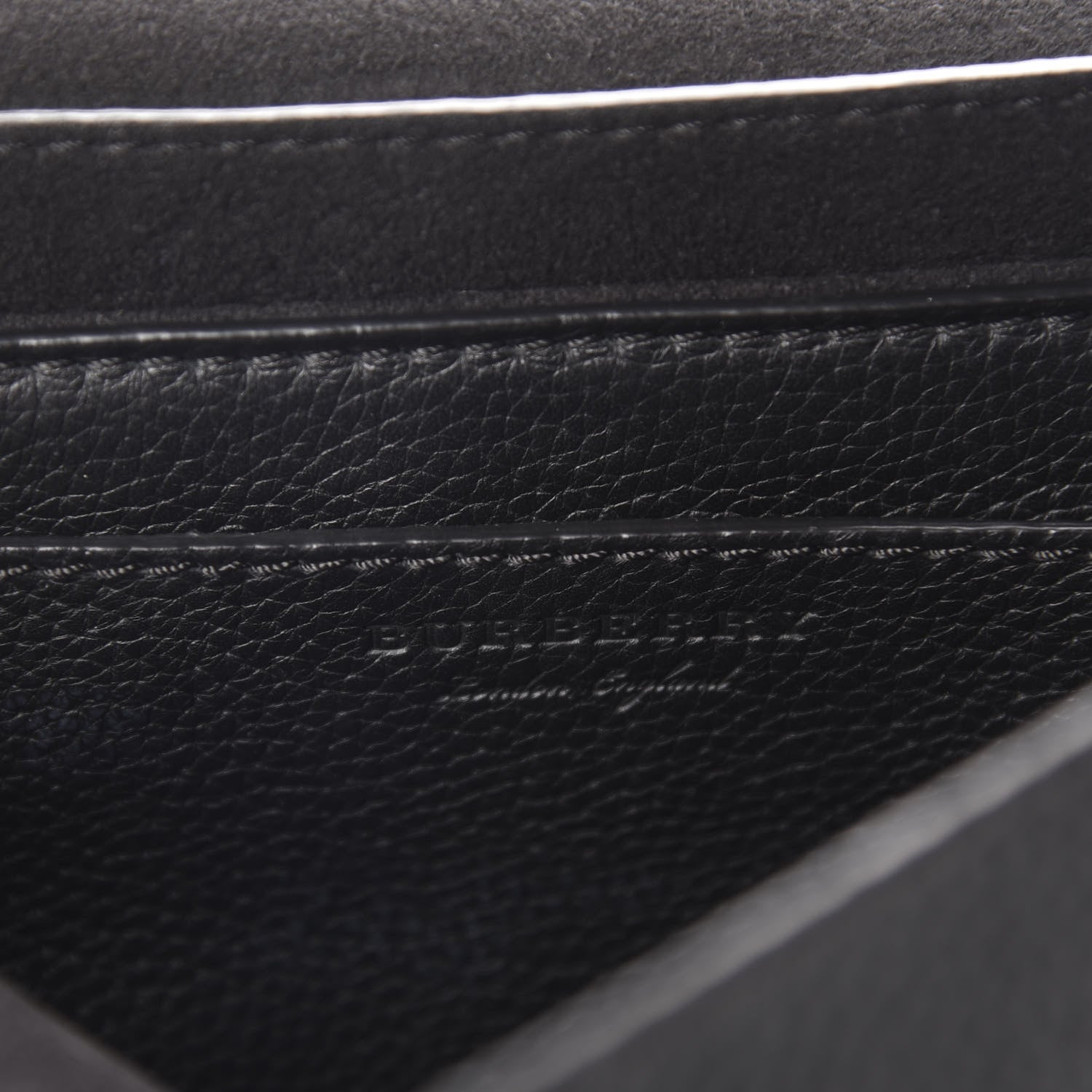 Burberry Grainy Calfskin Embossed Small Messenger Black 8 of 10