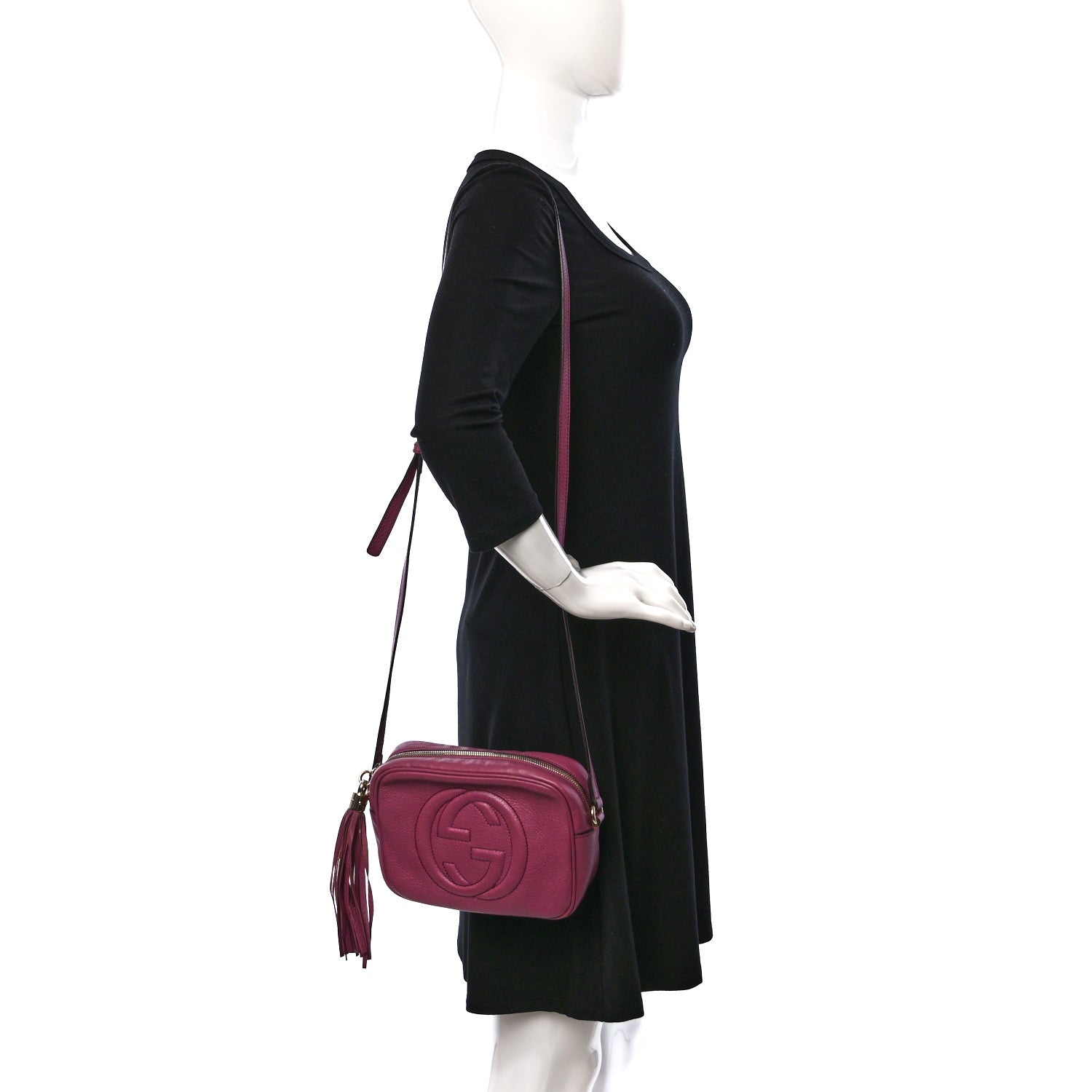 Gucci Pebbled Calfskin Small Soho Disco Bag Peonia Flower 2 of 14
