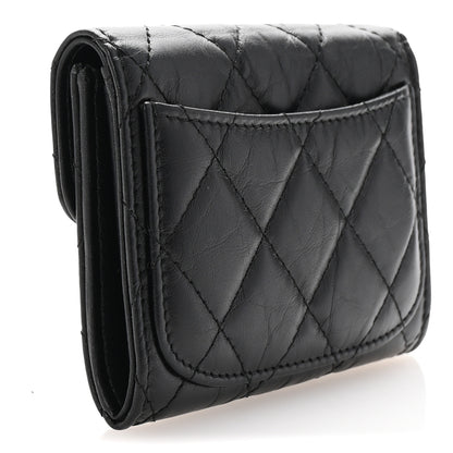 Chanel Aged Calfskin Quilted Reissue Flap Card Holder Wallet So Black 3 of 9