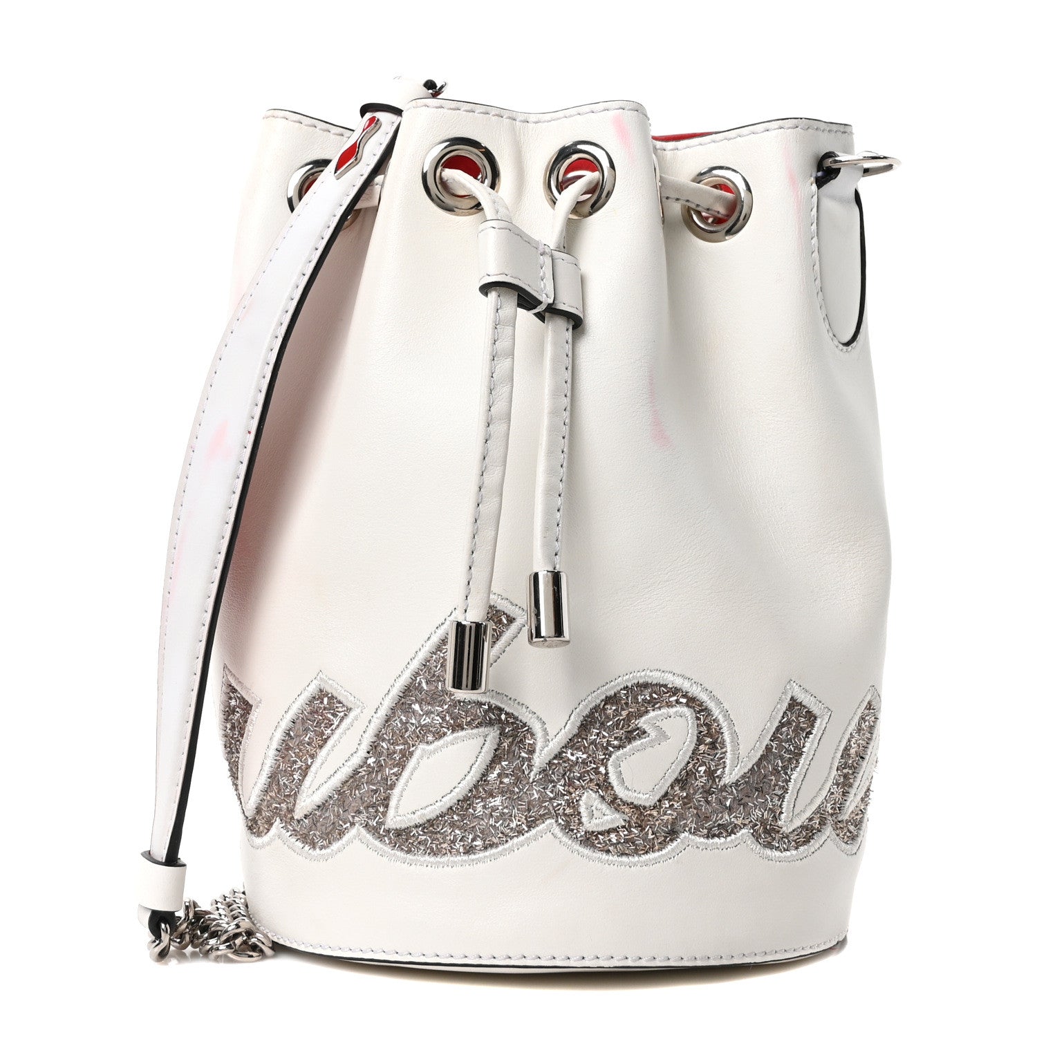 Christian Louboutin Calfskin Marie Jane Bucket White 1 of 9