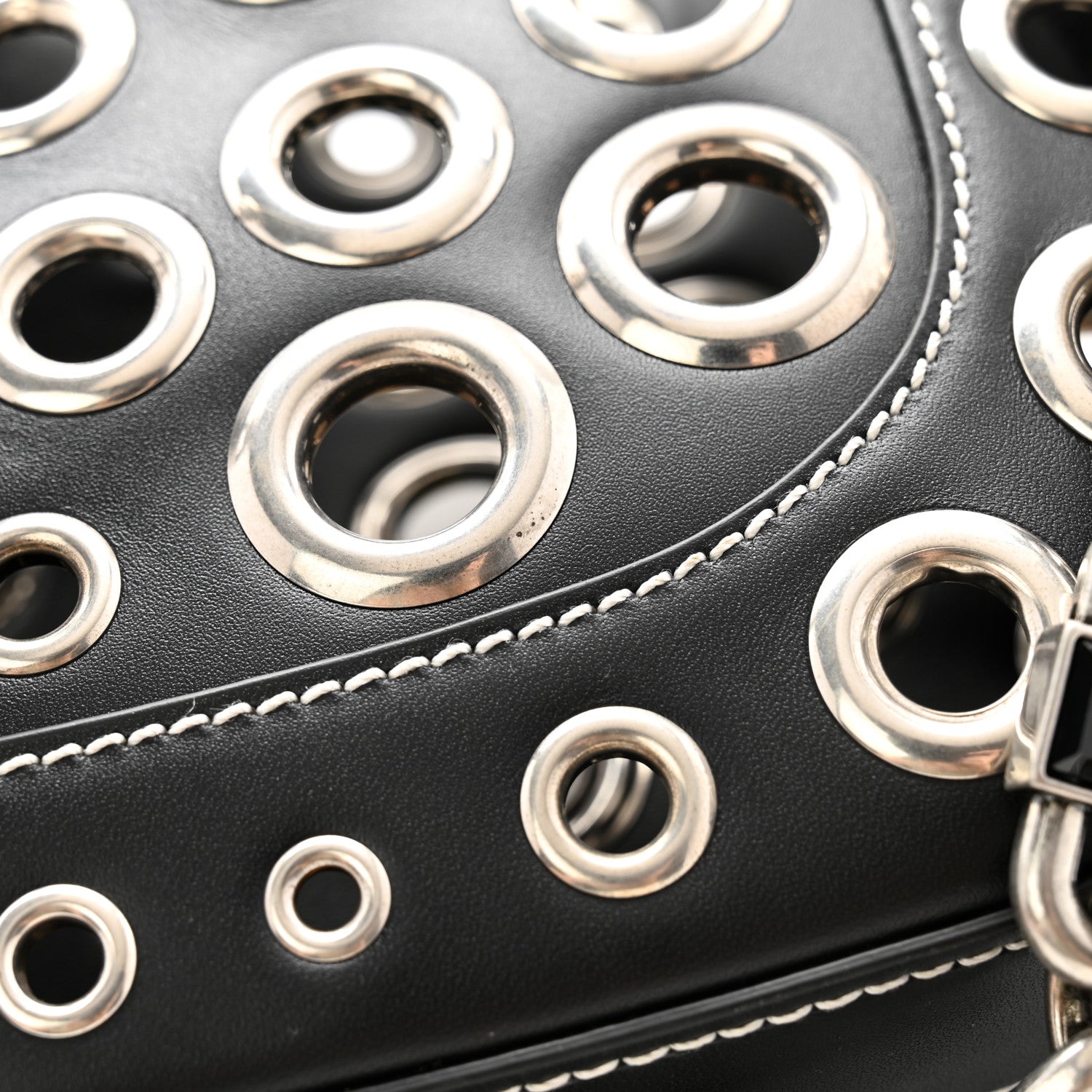 Gucci Calfskin Ha Ha Ha Jackie 1961 Eyelet Hobo Black 12 of 13