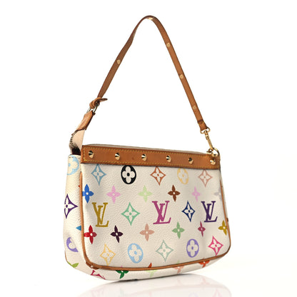 Louis Vuitton Monogram Multicolor Pochette Accessories White 3 of 10