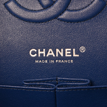 Chanel Caviar Quilted Medium Double Flap Blue 7 of 11