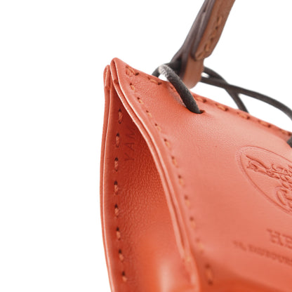 Hermes Milo Lambskin Swift Shopping Bag Charm Feu Gold 4 of 5
