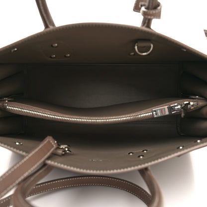 Saint Laurent Grained Calfskin Topstitch Small Classic Sac De Jour Taupe 5 of 10