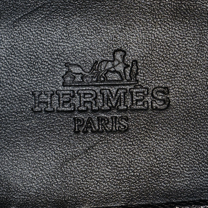Hermes Goatskin Elda Espadrille Wedge Sandals 39 Black 8 of 8