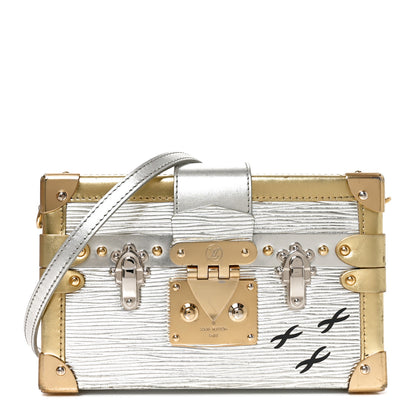 Louis Vuitton Metallic Epi Petite Malle Silver 1 of 9