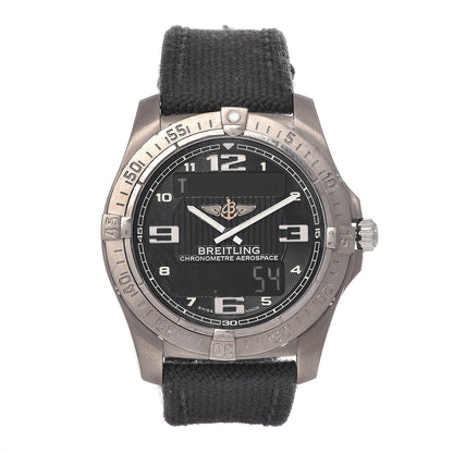 Breitling Titanium Nylon 42mm Aerospace Digital Quartz Watch Black E79362 1 of 14