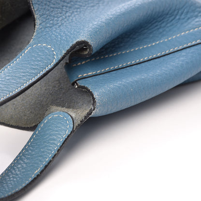 Hermes Taurillon Clemence Picotin Lock 18 PM Blue Jean 12 of 19