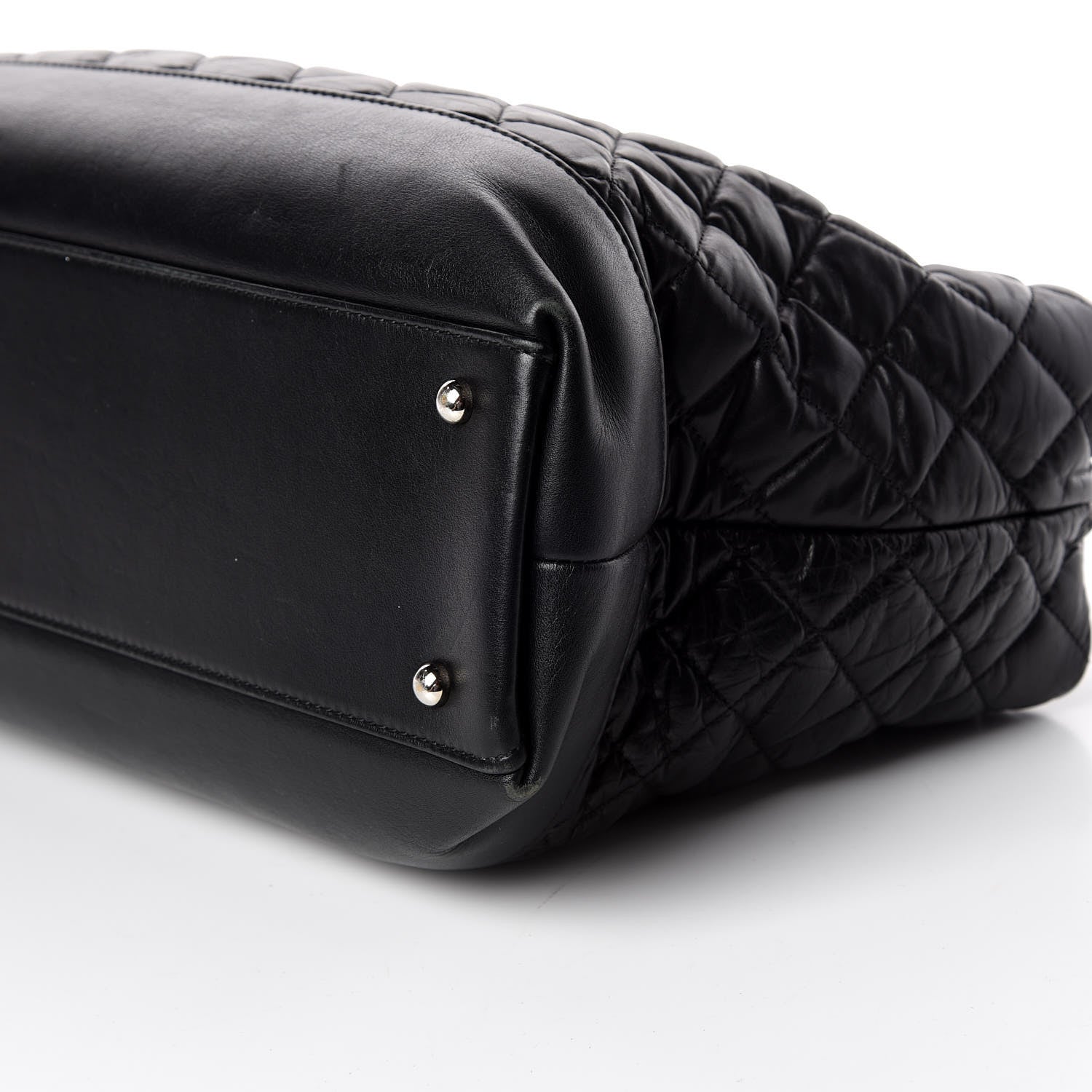 Chanel Aged Calfskin Quilted Be CC Tote Black 7 of 19