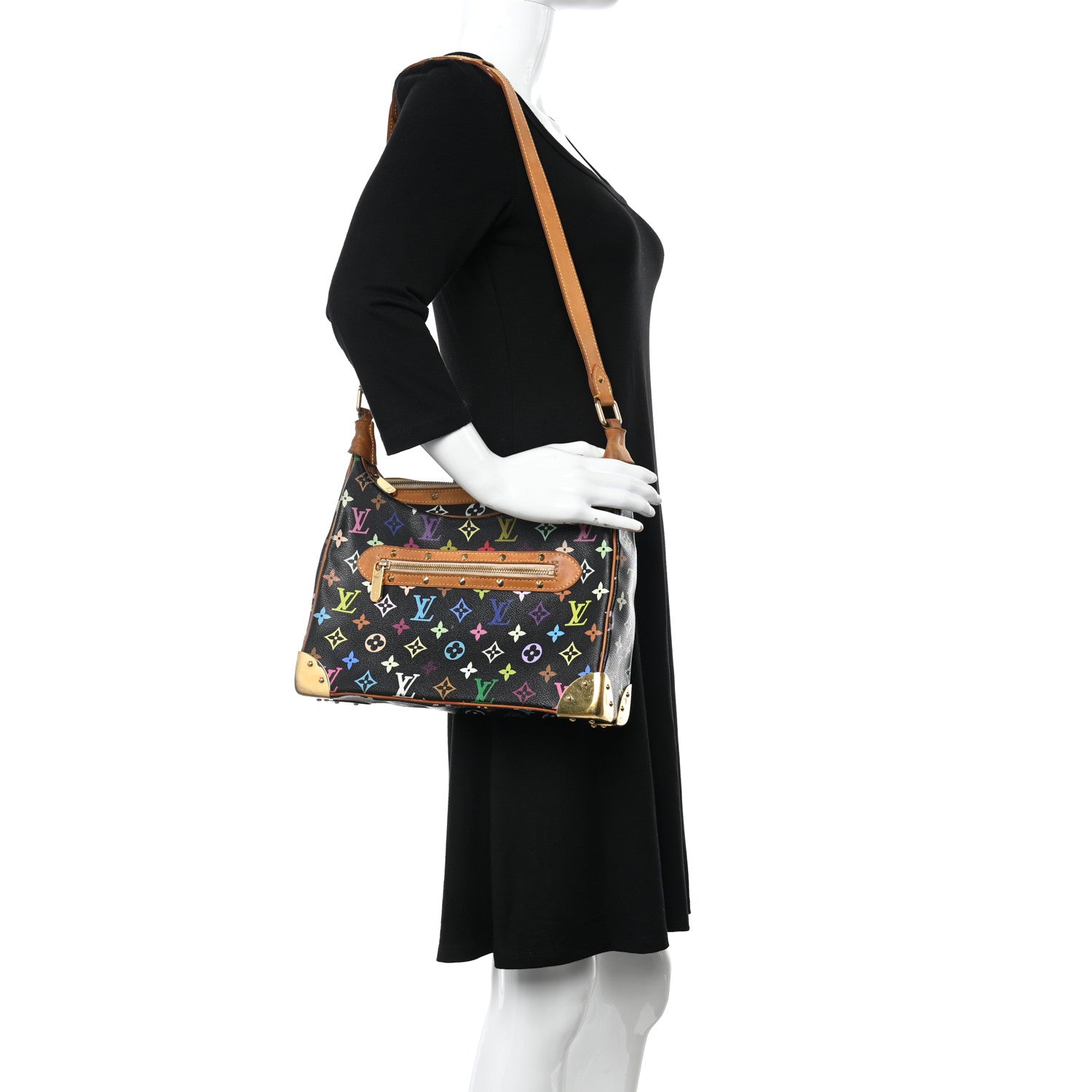 Louis Vuitton Monogram Multicolor Boulogne Black 2 of 10