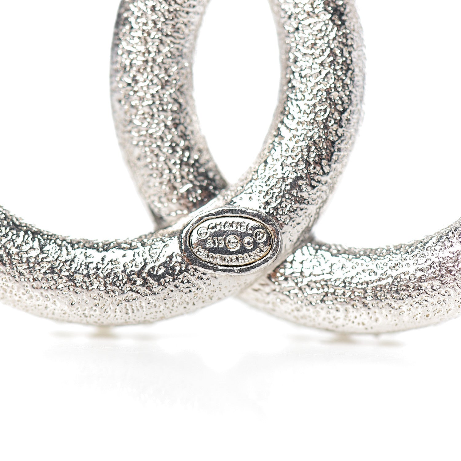 Chanel Pearl Crystal CC Brooch Silver 3 of 3