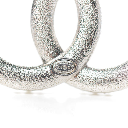 Chanel Pearl Crystal CC Brooch Silver 3 of 3