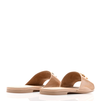 Chanel Shiny Calfskin Crystal CC Mules Sandals 40 Beige 4 of 9