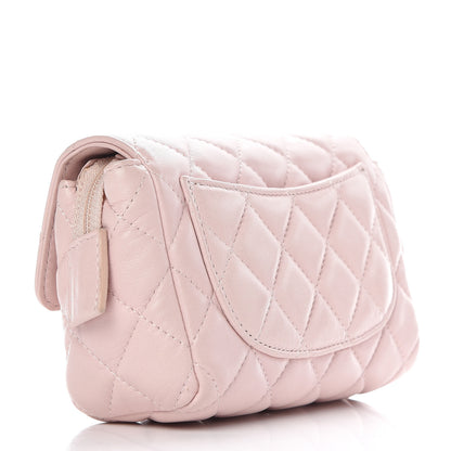 Chanel Lambskin Quilted Flap Cosmetic Case Light Pink 3 of 9