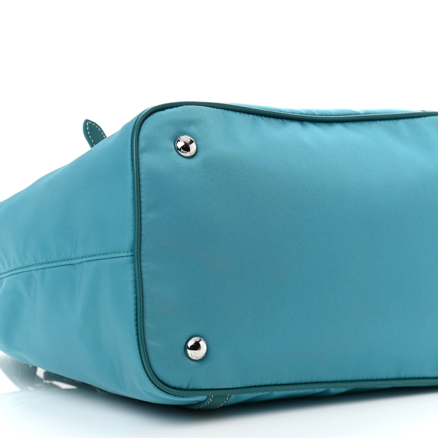 Tessuto Nylon Soft Calf Small Tote Blue