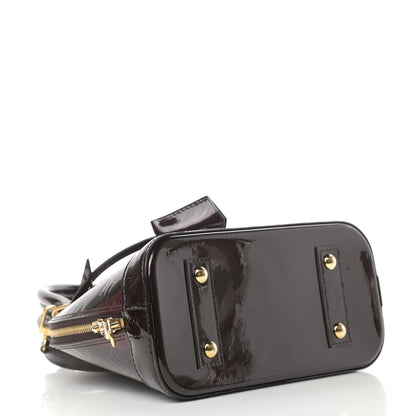 Louis Vuitton Vernis Rayures Alma BB Amarante 4 of 9