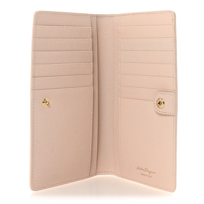 Salvatore Ferragamo Grained Calfskin Gancini Continental Wallet New Bisque 5 of 8