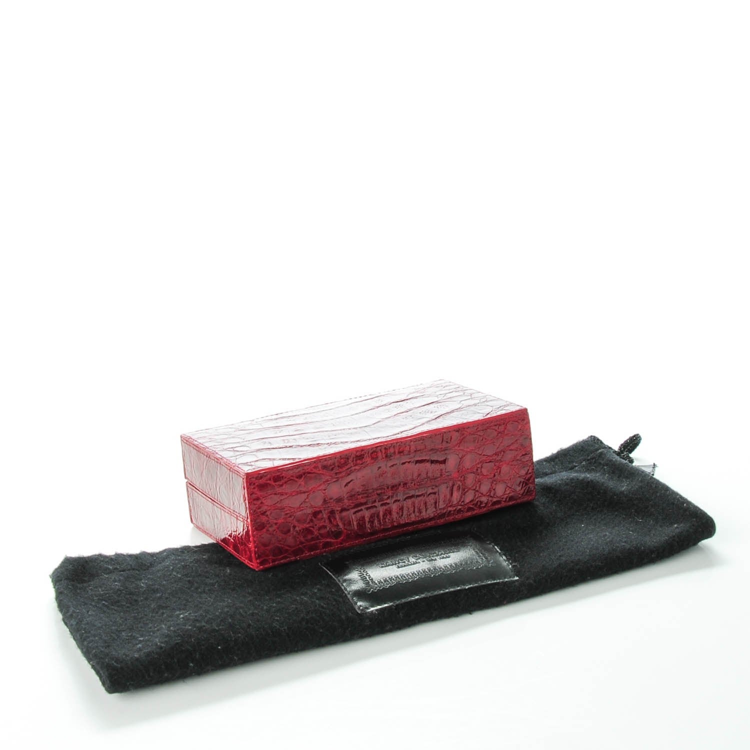Nancy Gonzalez Crocodile Box Clutch Red 4 of 6
