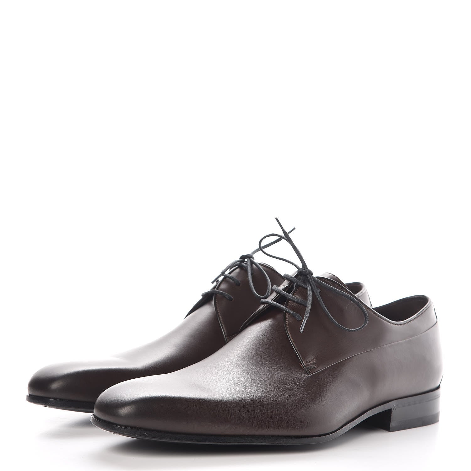 Gucci Calfskin Mens Lifford Lace Up Oxfords 41 Cocoa 3 of 11