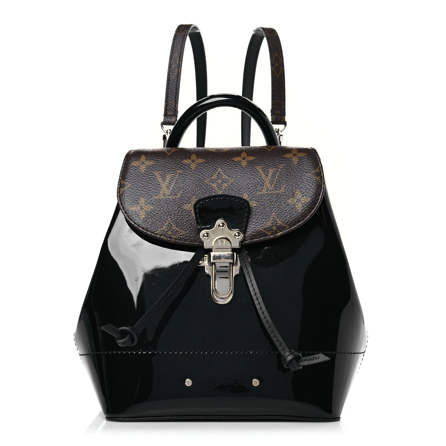 Louis Vuitton Patent Monogram Hot Springs Backpack Black 1 of 8