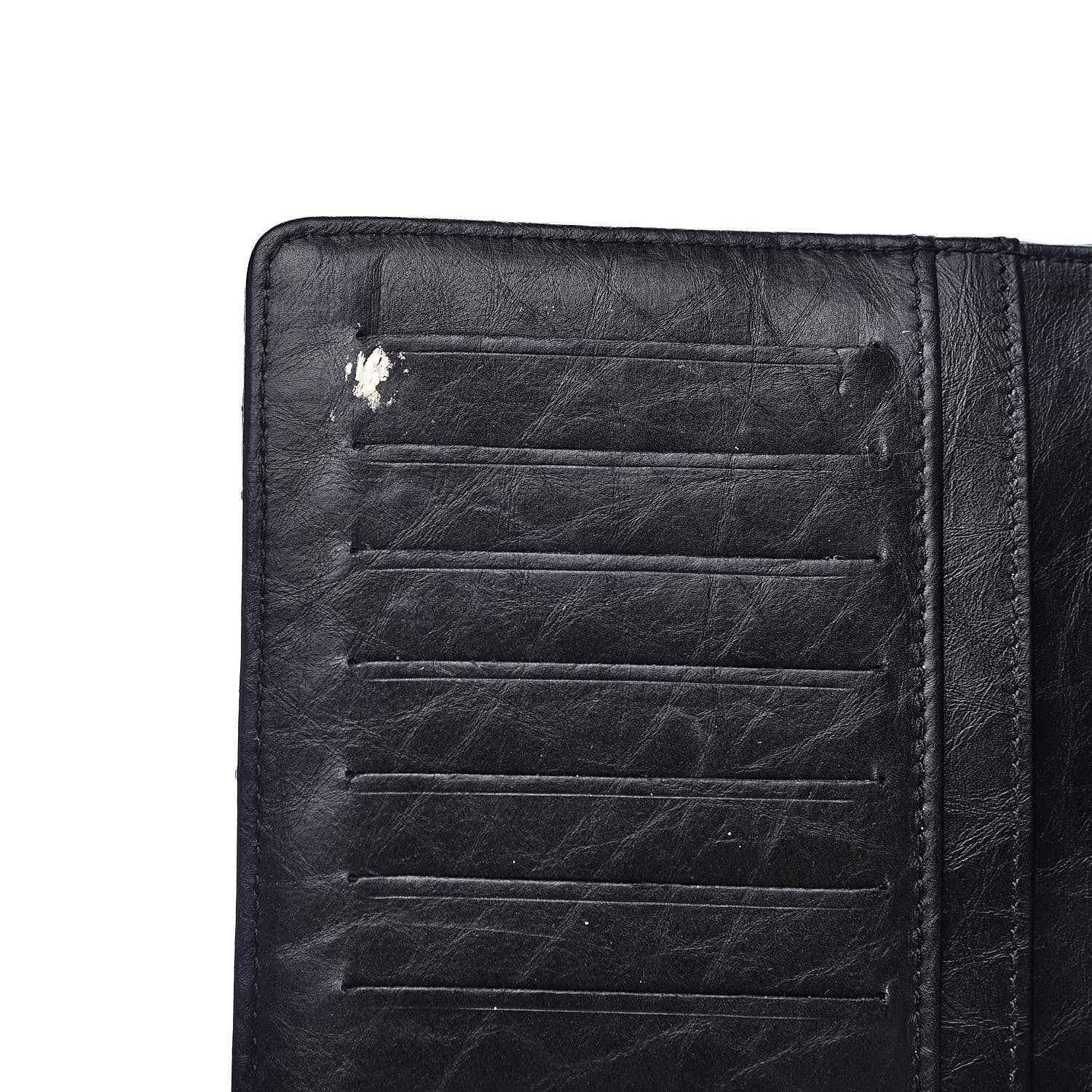 Chanel Aged Calfskin Quilted Reissue Yen Wallet Black 9 of 11