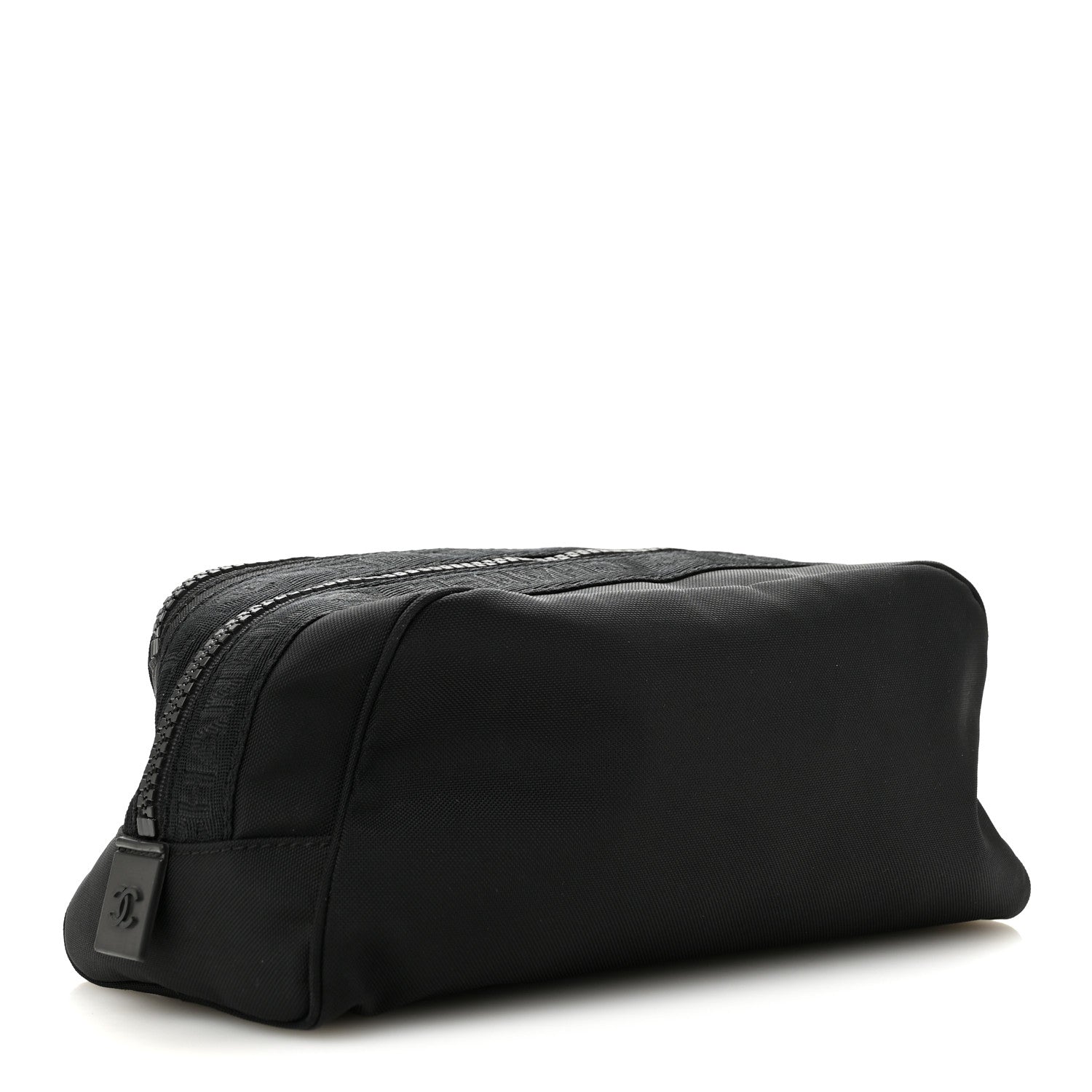 Chanel Canvas Nylon Sport Logo Cosmetic Bag Black 6 of 14