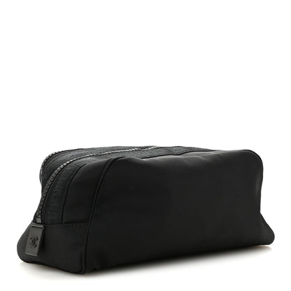 Chanel Canvas Nylon Sport Logo Cosmetic Bag Black 6 of 14