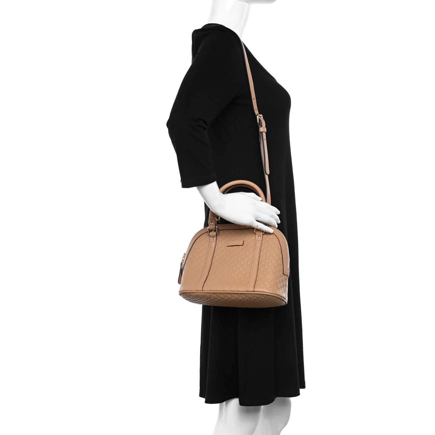 Soft Microguccissima Mini Dome Bag Camelia