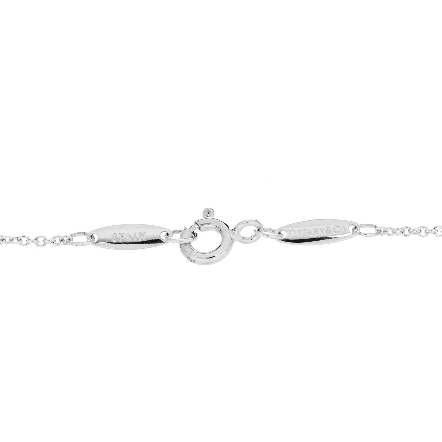Tiffany Sterling Silver Diamond .05ct Elsa Peretti Diamonds by the Yard Bracelet 3 of 5