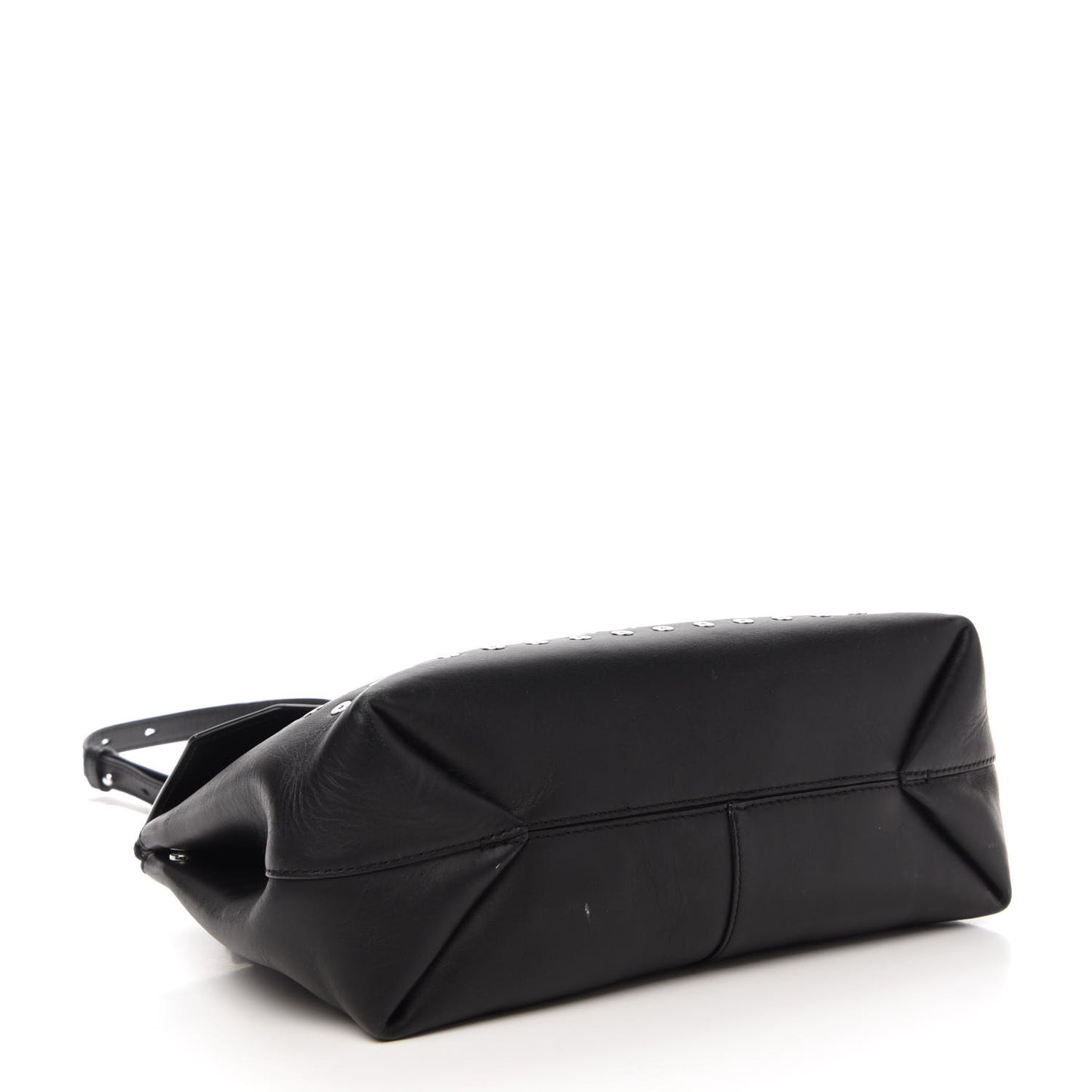 Lambskin Eyelets Marion Tote Black Silver Hardware
