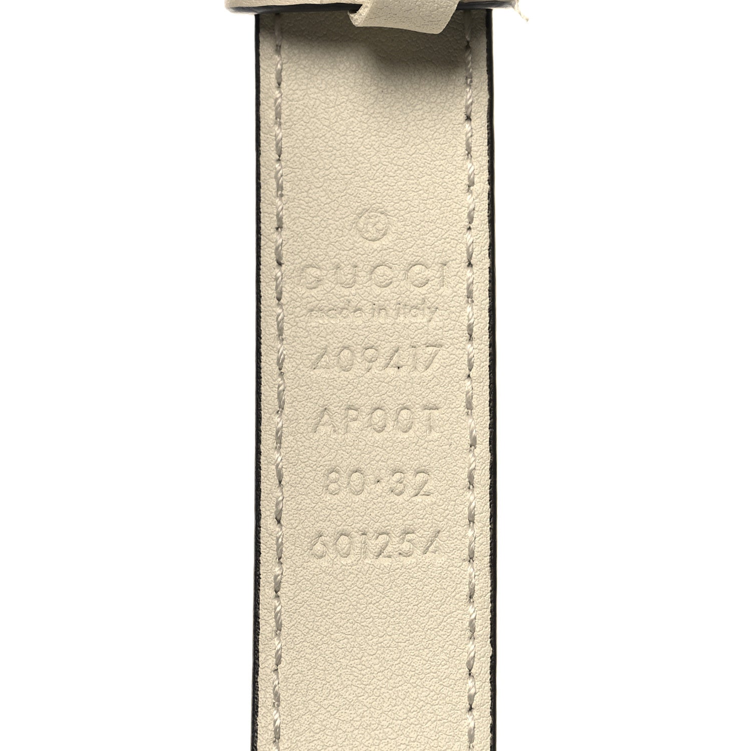 Gucci Calfskin Double G 20mm Belt 80 32 Mystic White 5 of 5