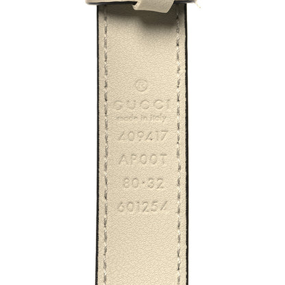 Gucci Calfskin Double G 20mm Belt 80 32 Mystic White 5 of 5