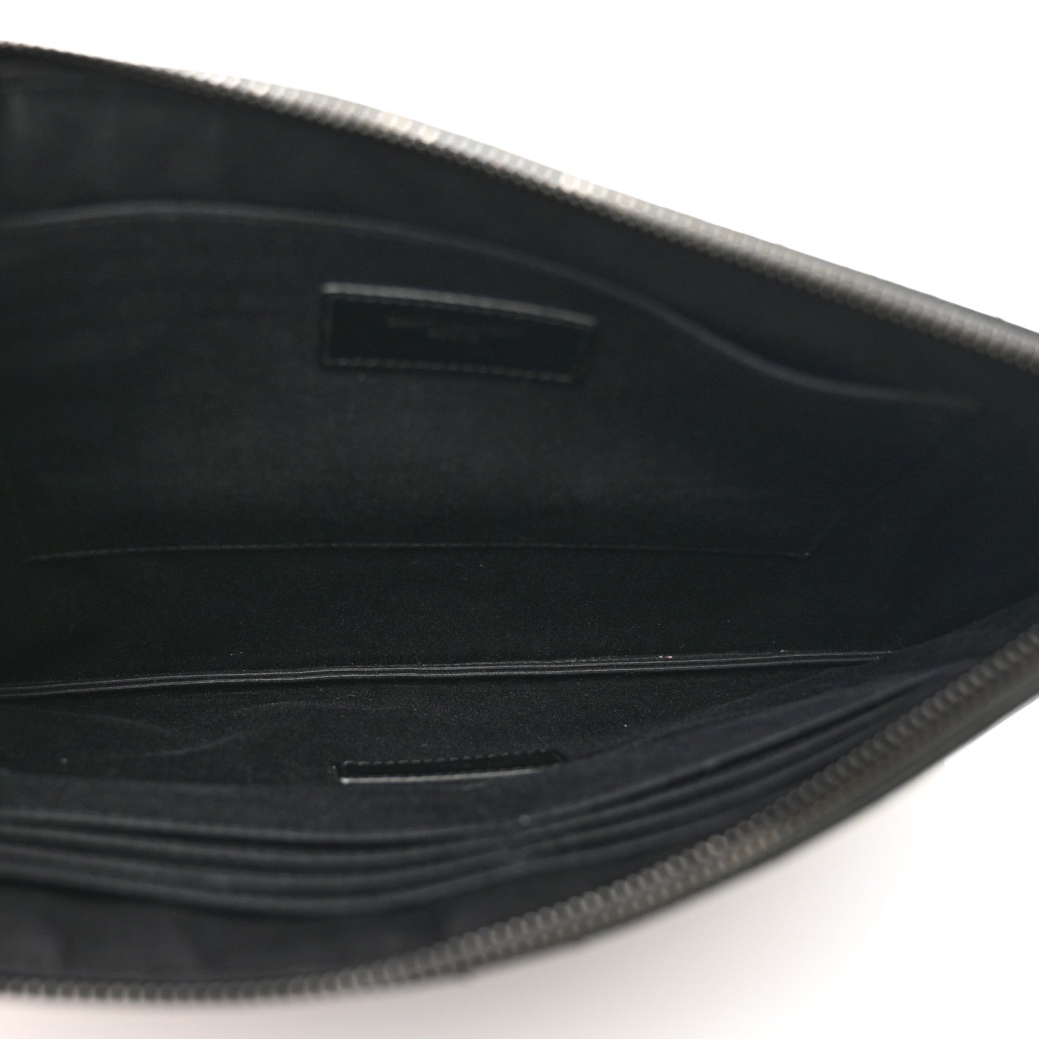 Saint Laurent Calfskin Crocodile Embossed Monogram iPad Case Black 5 of 8