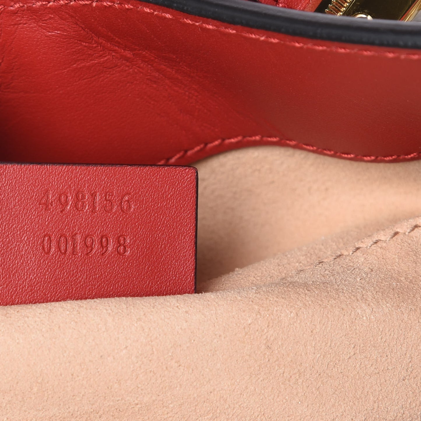 GG Supreme Monogram Small Padlock Tote Beige Hibiscus Red