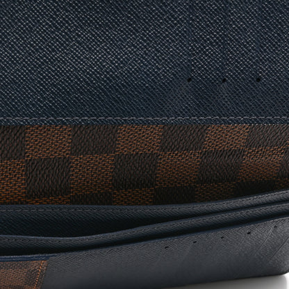 Louis Vuitton Damier Ebene Brazza Wallet Blue 7 of 12