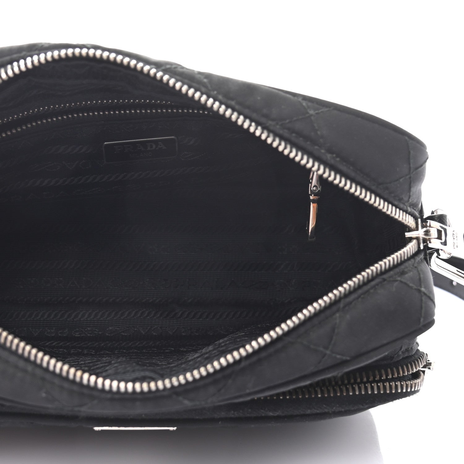 Prada Nylon Tessuto Impuntu Quilted Crossbody Bag Black 5 of 10