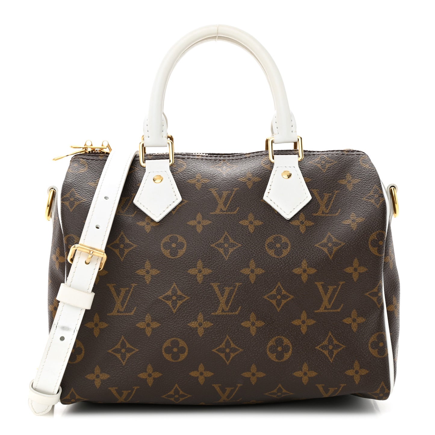 Monogram LV Match Speedy Bandouliere 25 White