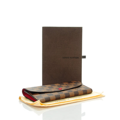 Louis Vuitton Damier Ebene Emilie Wallet Red 4 of 7