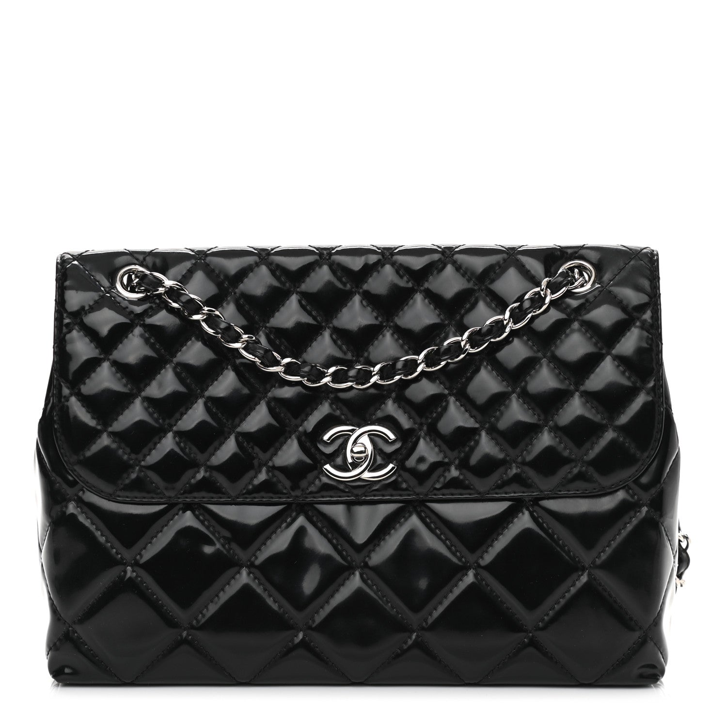Chanel Vinyl Quilted In The Business Flap Bag Black 1 of 11