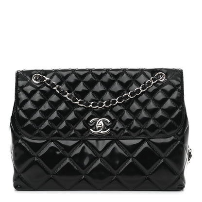 Chanel Vinyl Quilted In The Business Flap Bag Black 1 of 11