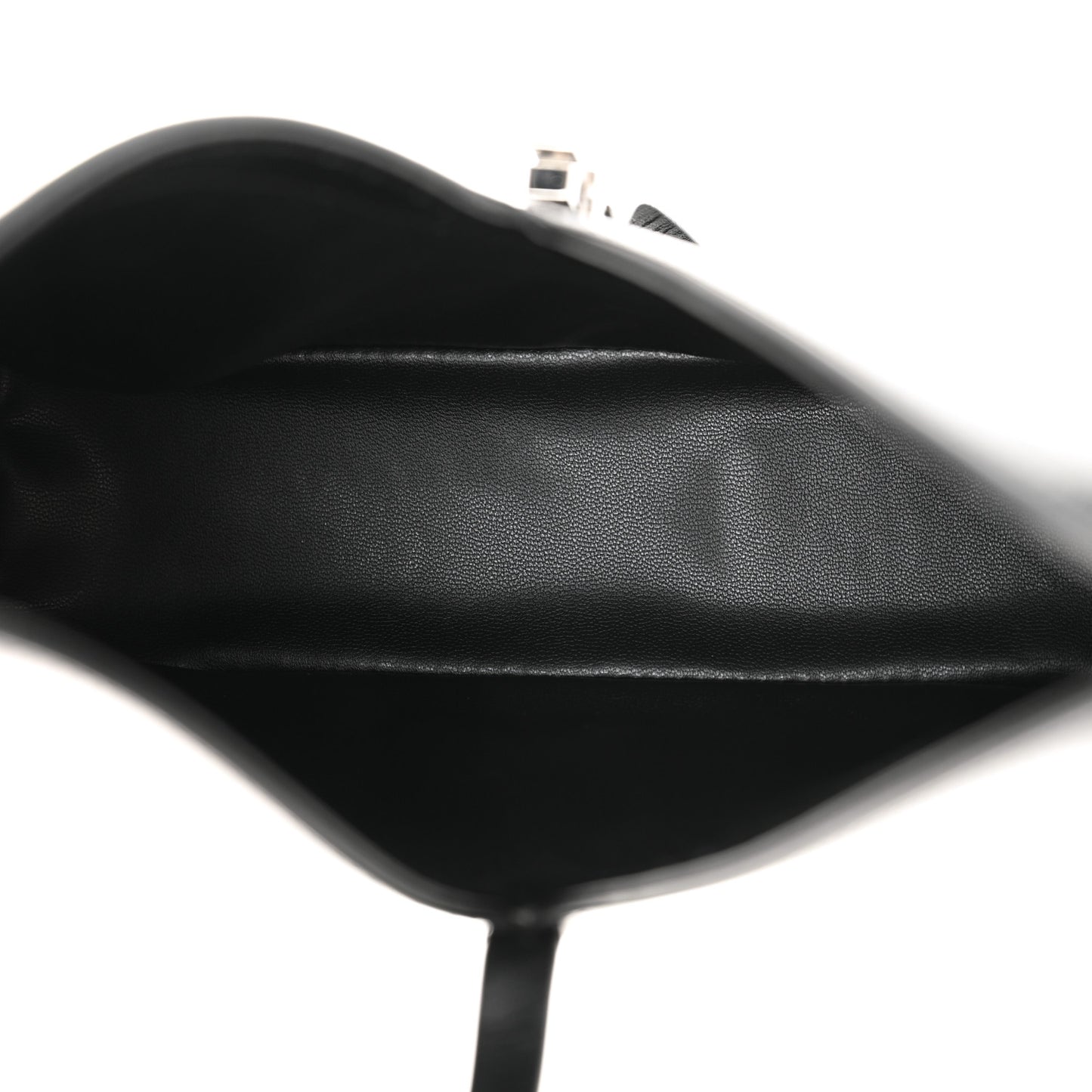 Box Calfskin Mini Cut Out Shoulder Bag Black