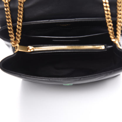 Saint Laurent Calfskin Y Quilted Monogram Small Loulou Chain Satchel Black 5 of 10