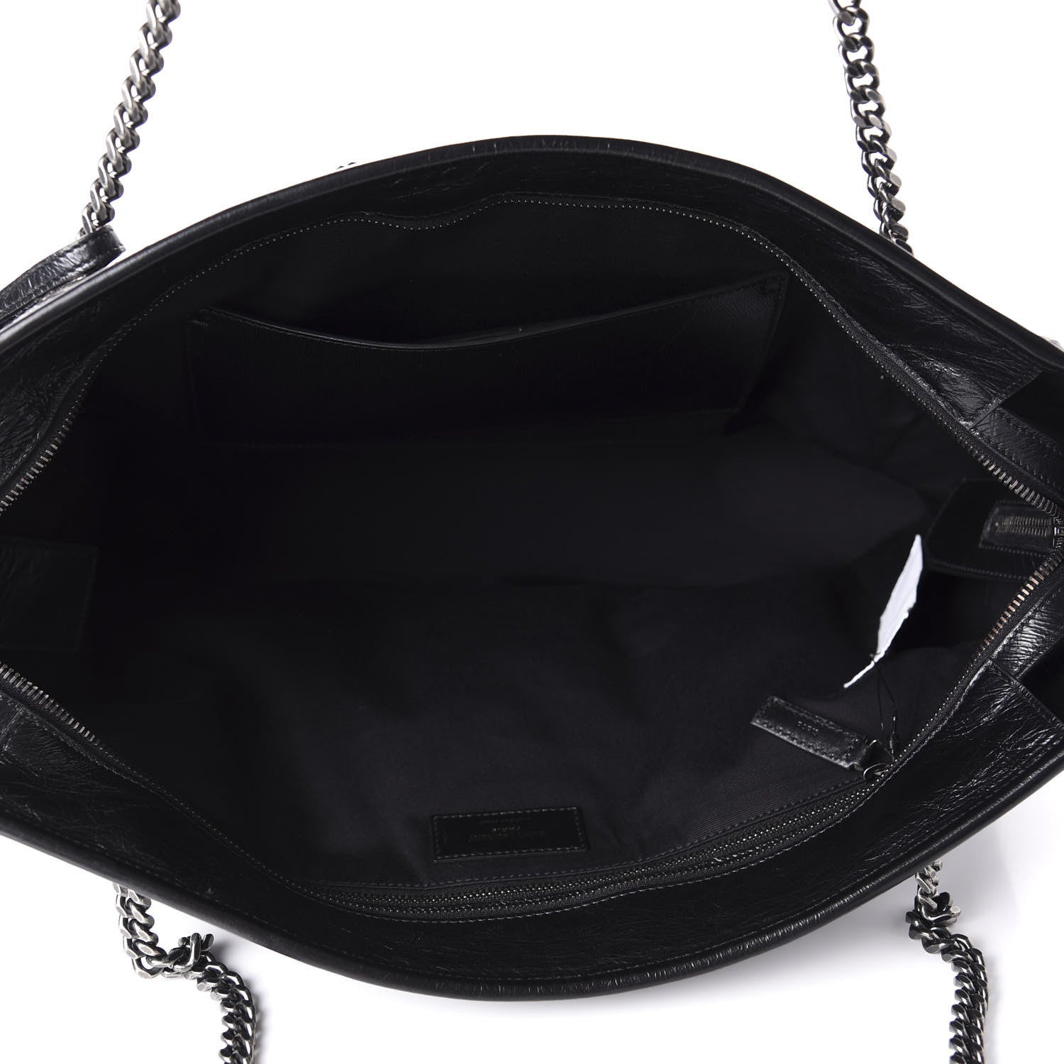 Saint Laurent Crinkled Calfskin Matelasse Monogram Large Niki Shopping Tote Bag Black 5 of 10