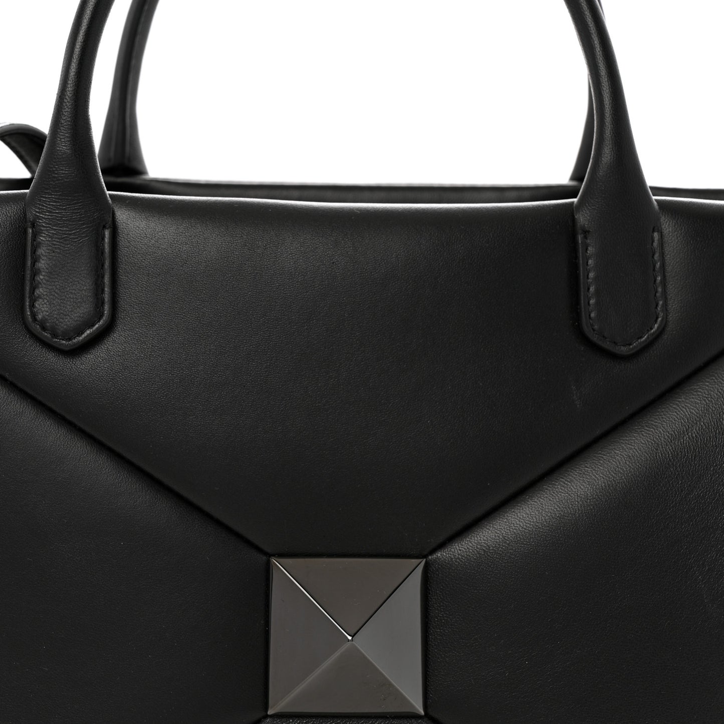 Nappa Monochrome Medium One Stud Handbag Black