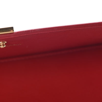 Saint Laurent Calfskin Classic Y Ligne Chain Wallet Red 8 of 13