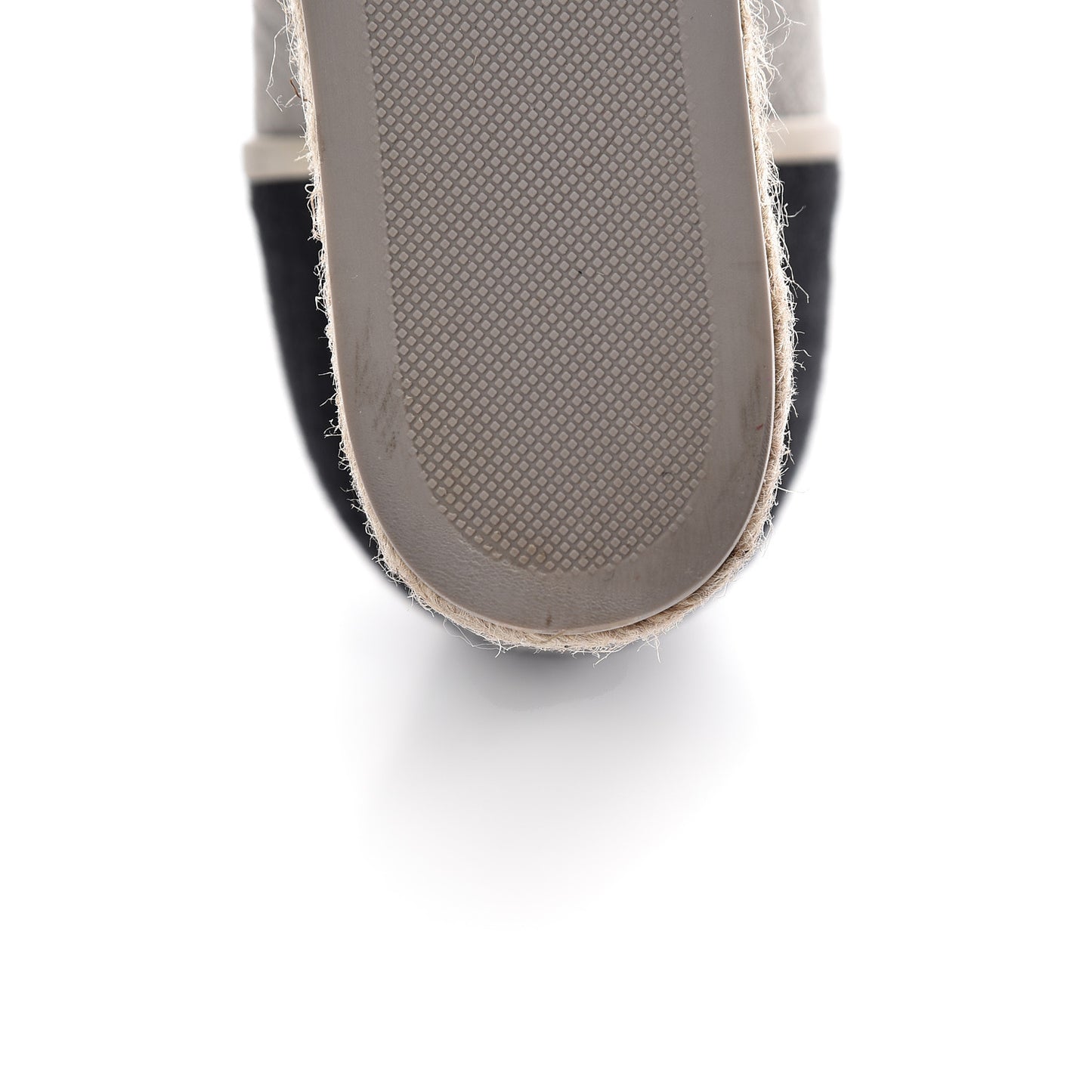Cotton Lace Up Wedge Espadrilles 38.5 Grey Navy Blue